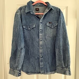 Blue Denim Button-Up Shirt